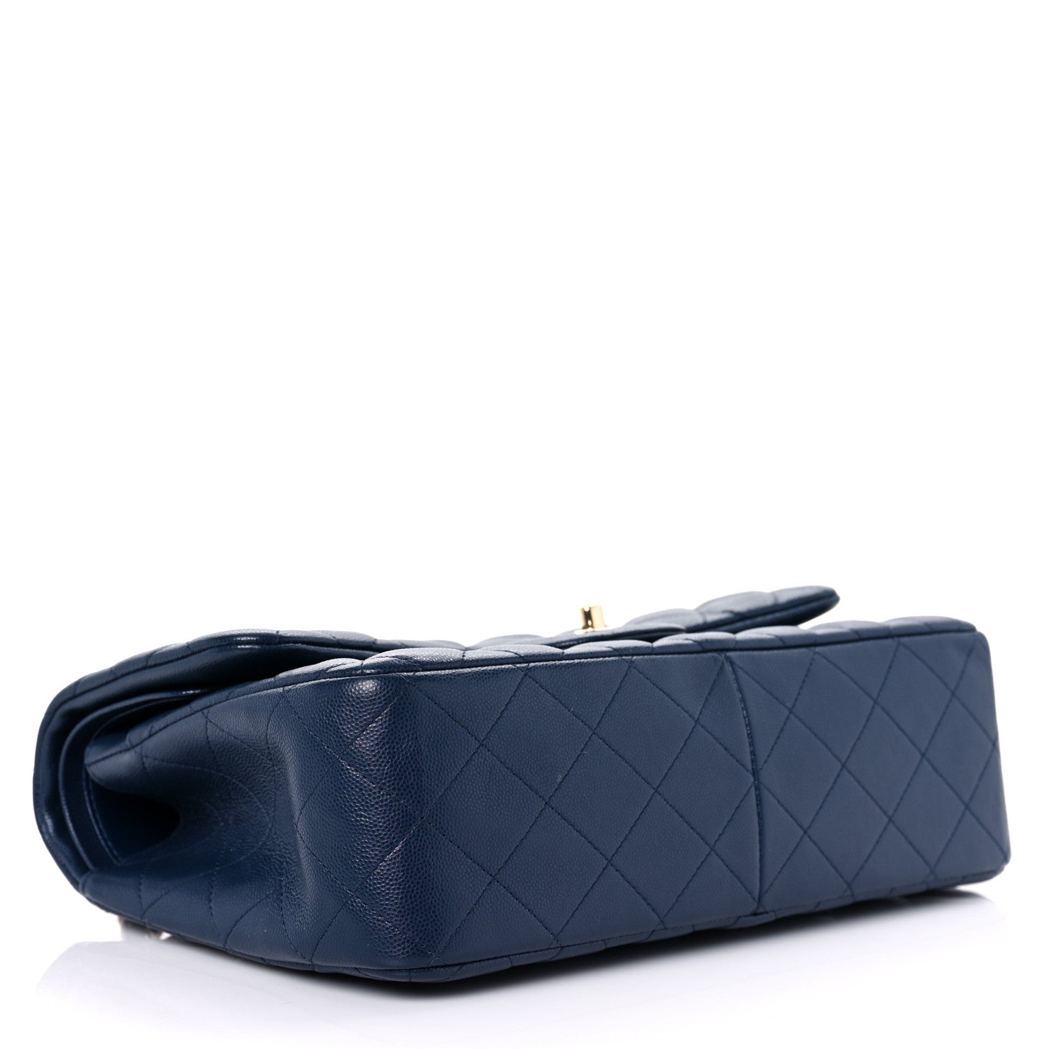 Chanel Caviar Quilted Jumbo Double Flap Blue 4 of 17