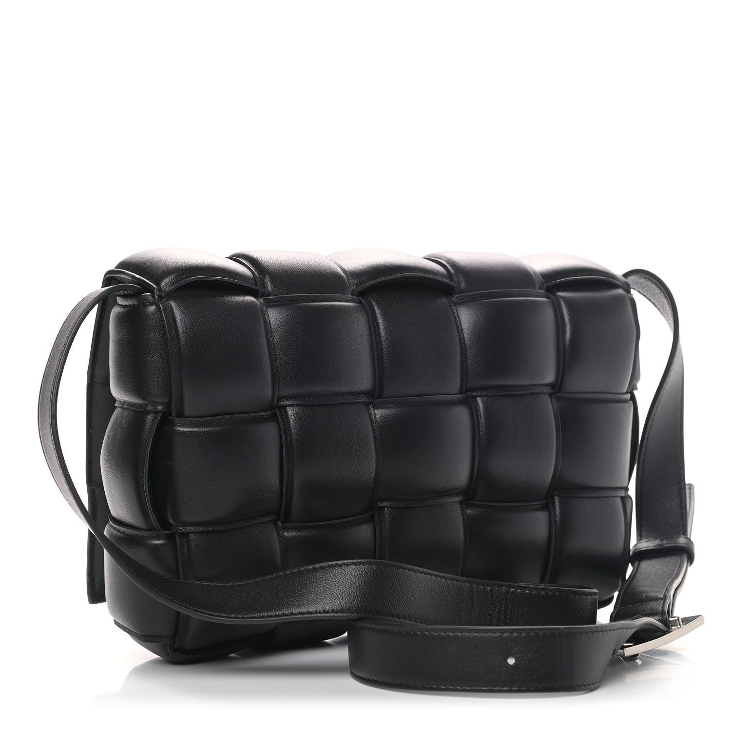 Bottega Veneta Nappa Maxi Intreccio Padded Cassette Crossbody Bag Black 2 of 5