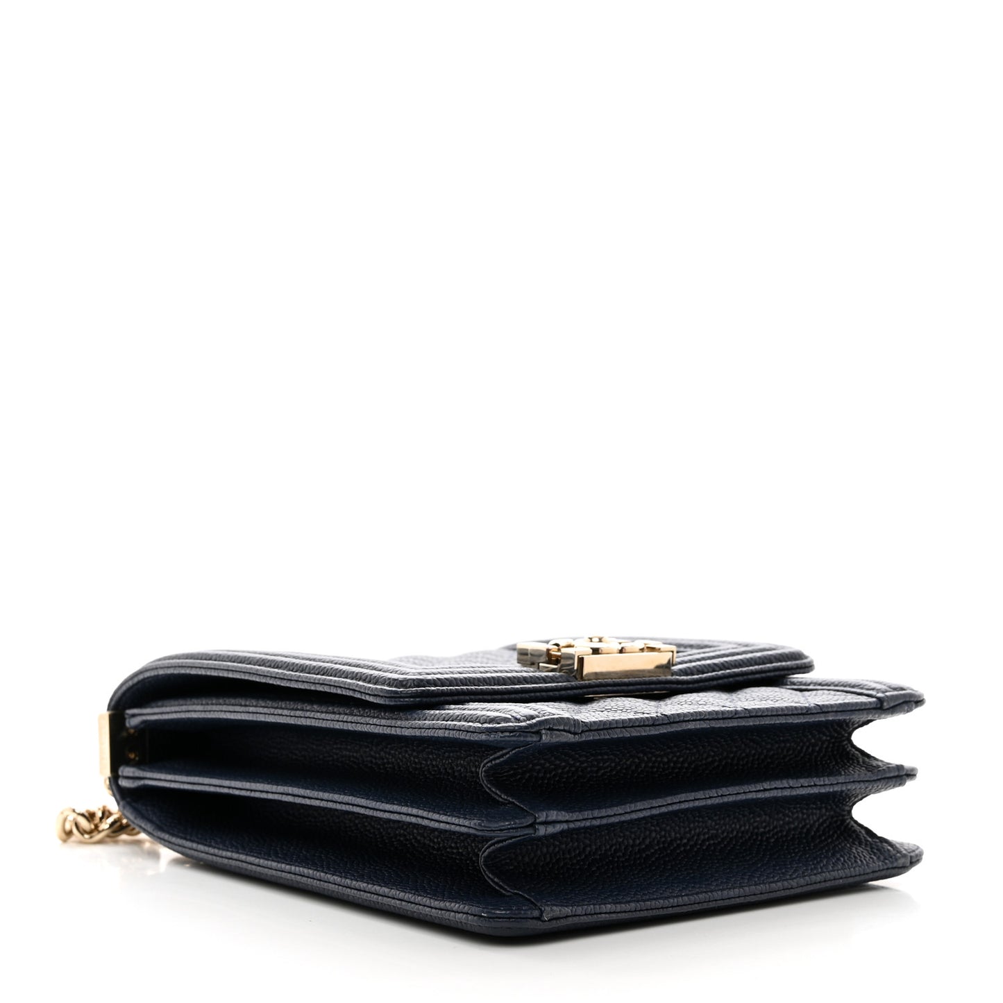 Caviar Quilted North South Boy Flap Blue
