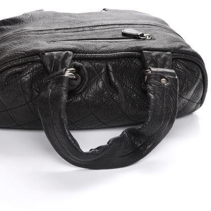 Chanel Distressed Lambskin Le Marais Bowler Black 10 of 13