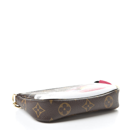 Louis Vuitton Monogram 2019 Christmas Animation Mini Courchevel Pochette Accessories Fuchsia 4 of 8