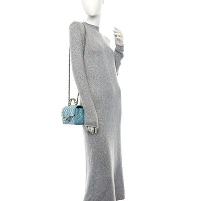 Chanel Lambskin Quilted Mini Strass On Top Flap Blue 2 of 9