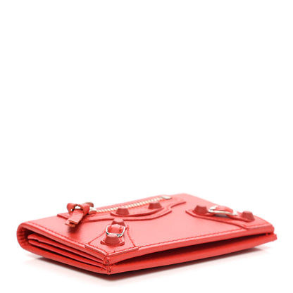 Balenciaga Matte Goatskin Rubber Covered Classic Hardware Card Case Rouge Coquelicot 4 of 9