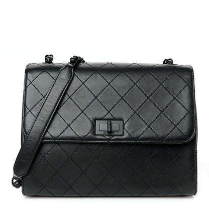 Chanel Calfskin Diamond Stitched Flap Shoulder Bag Black 1 of 11
