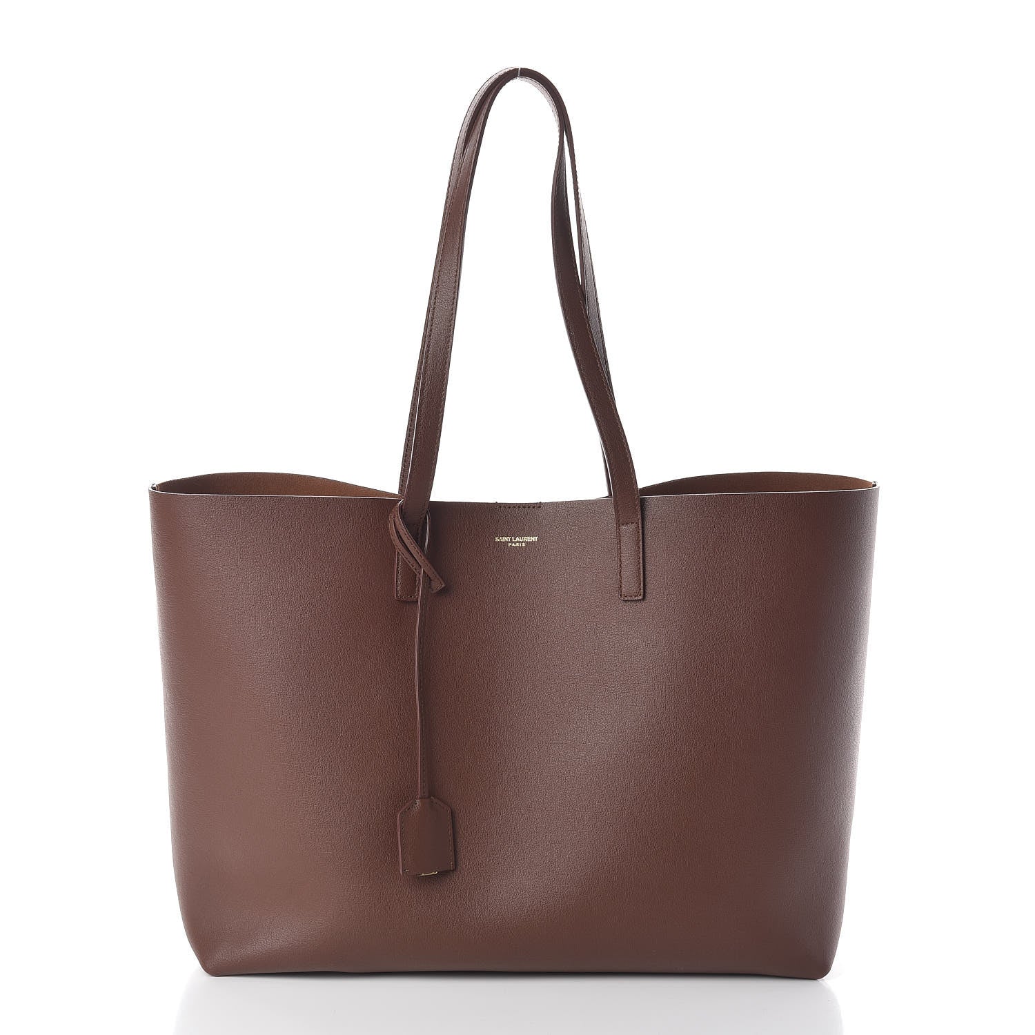 Saint Laurent Calfskin Large Shopping Tote Old Brandy 3 of 10