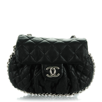 Chanel Washed Lambskin Quilted Mini Chain Around Flap Black 1 of 7