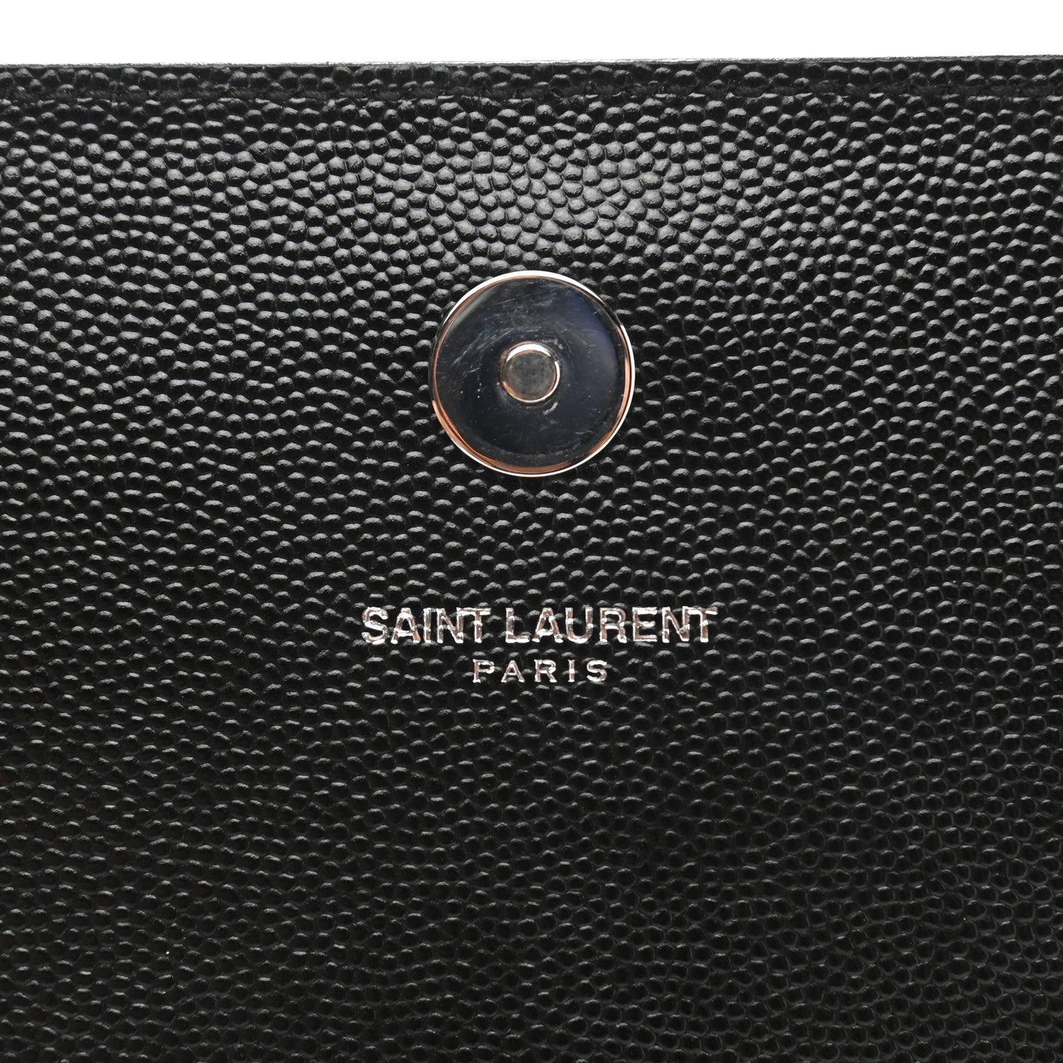 Saint Laurent Grain De Poudre Classic Monogram Studded Clutch Black 6 of 8
