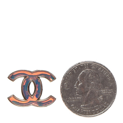 Chanel Iridescent Resin CC Earrings Pink 2 of 6
