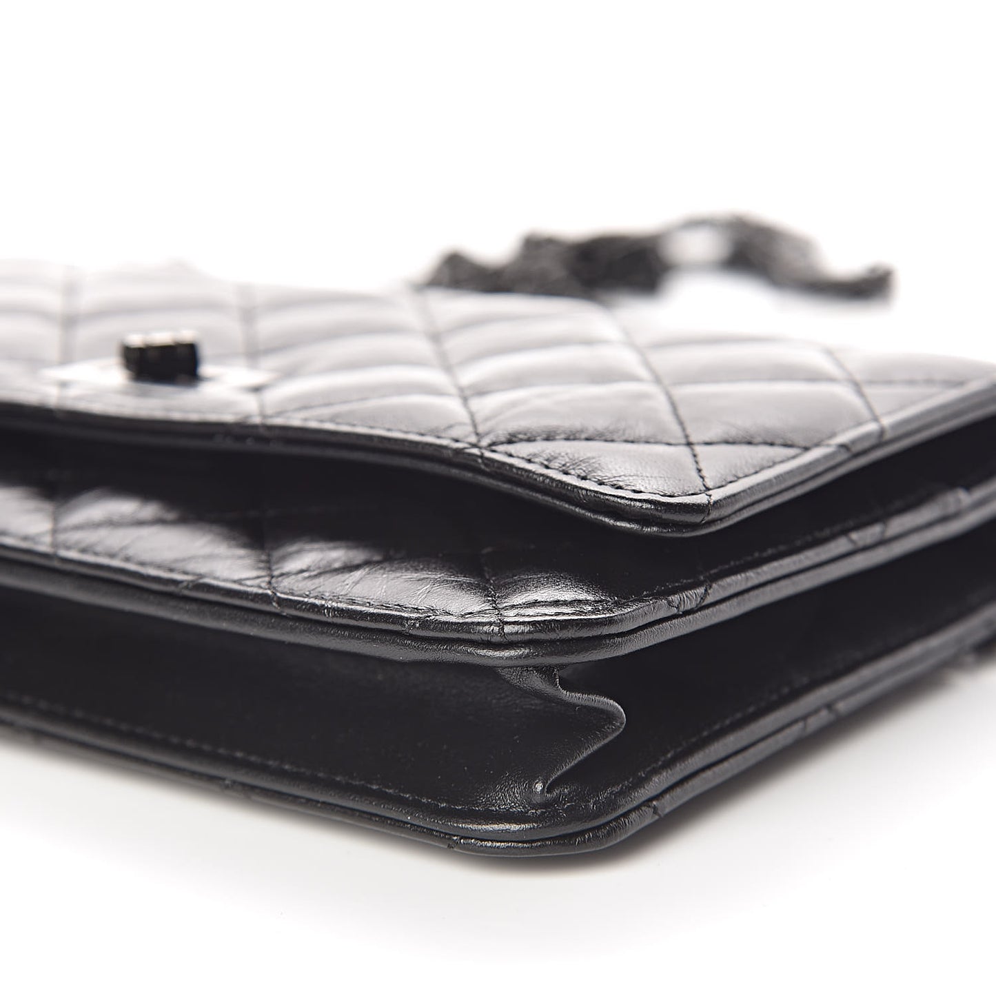 Aged Calfskin Quilted Reissue Wallet On Chain WOC So Black