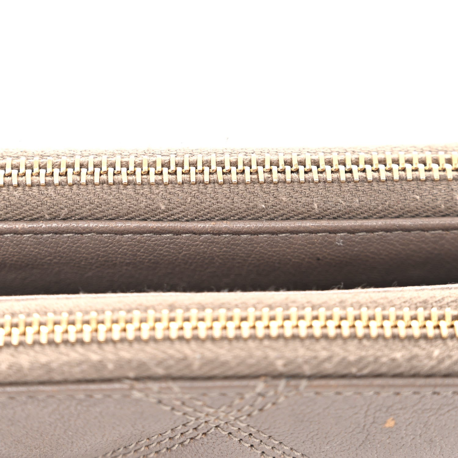 Saint Laurent Grained Lambskin Quilted Mini Becky Double Zip Bag Taupe 13 of 13