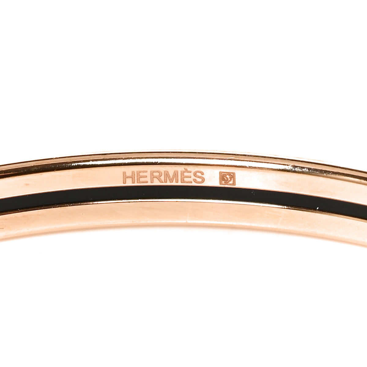 Enamel Printed Extra Narrow Uni Bracelet 70 Marron Glace