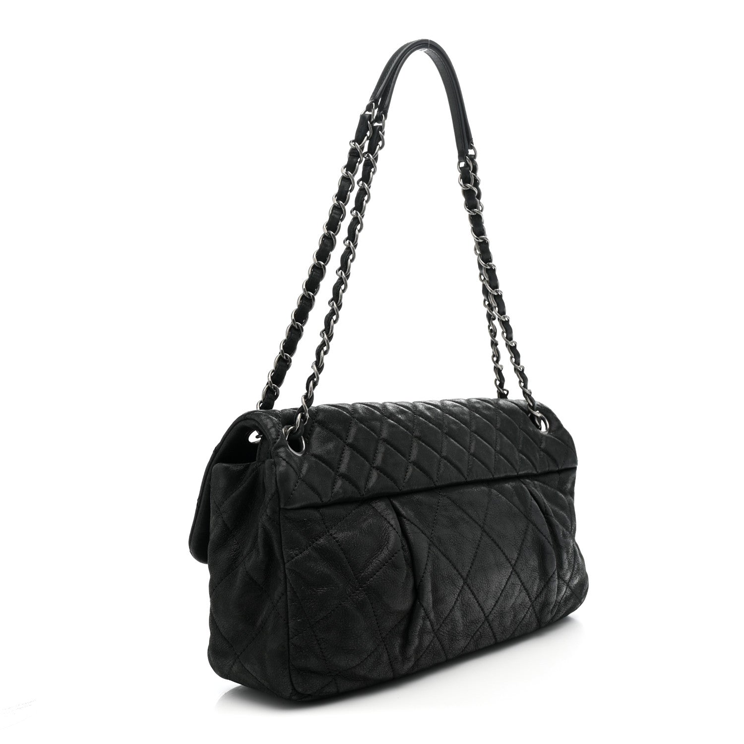 Chanel Iridescent Calfskin Quilted East West Flap Black 3 of 11