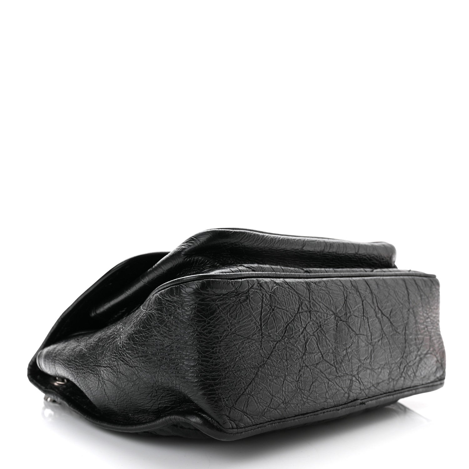 Saint Laurent Crinkled Calfskin Matelasse Monogram Medium Niki Chain Satchel Black 4 of 10
