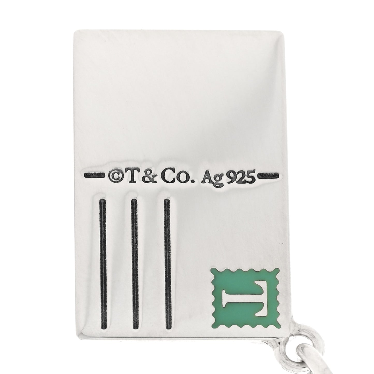 Sterling Silver Enamel London Postcard Charm Blue