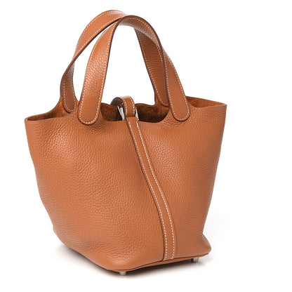 Hermes Taurillon Clemence Picotin Lock 18 PM Gold 2 of 9