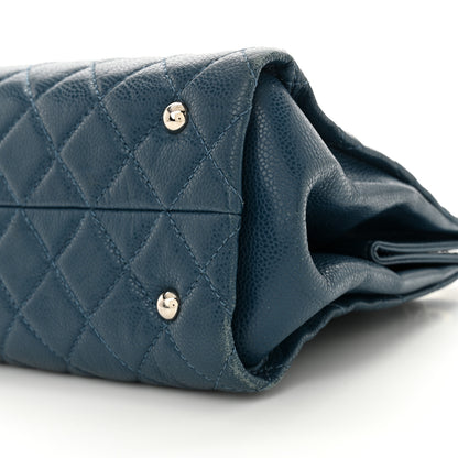 Chanel Caviar Quilted Timeless CC Shopping Tote Blue 10 of 16