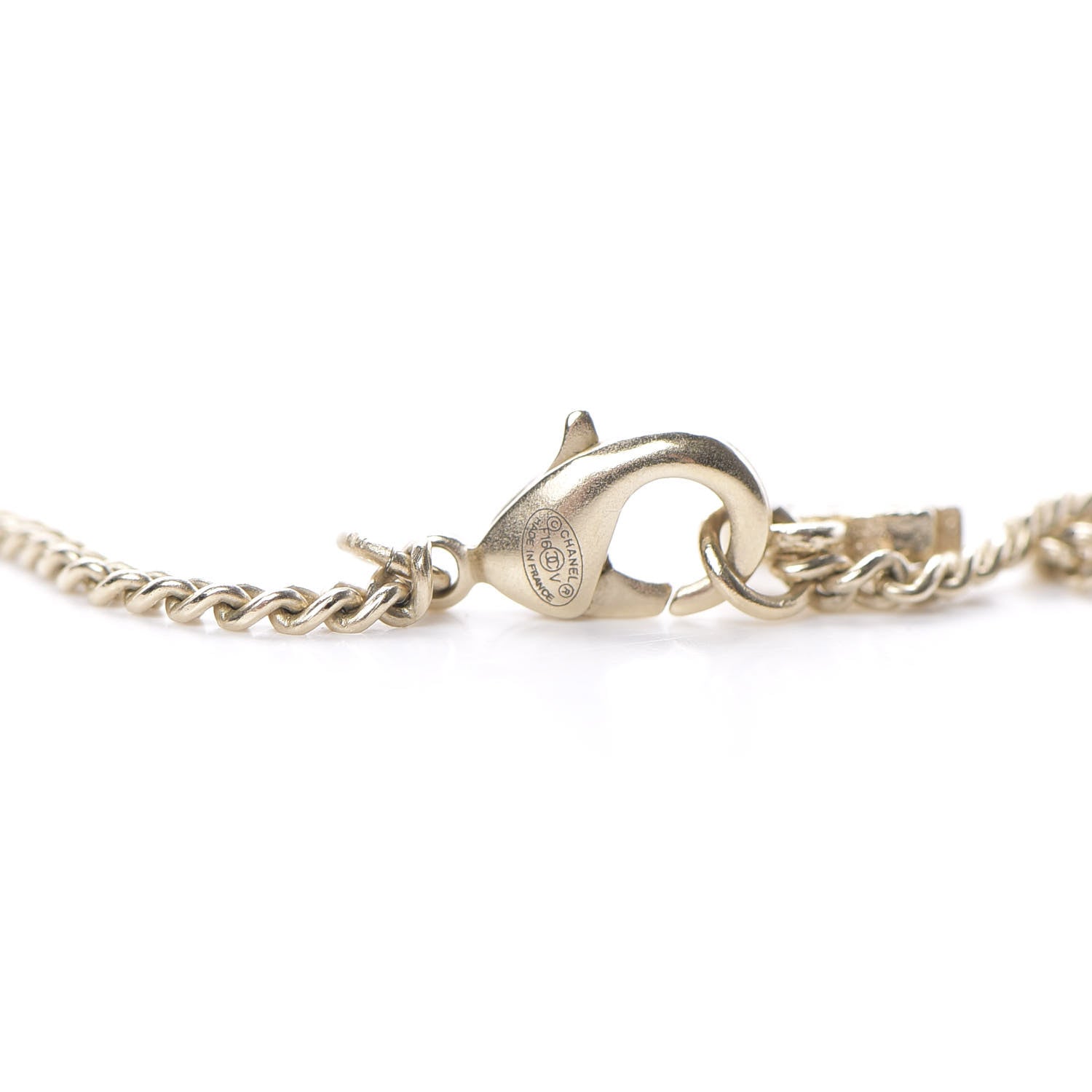 Chanel Pearl CC Pendant Necklace Gold 4 of 5