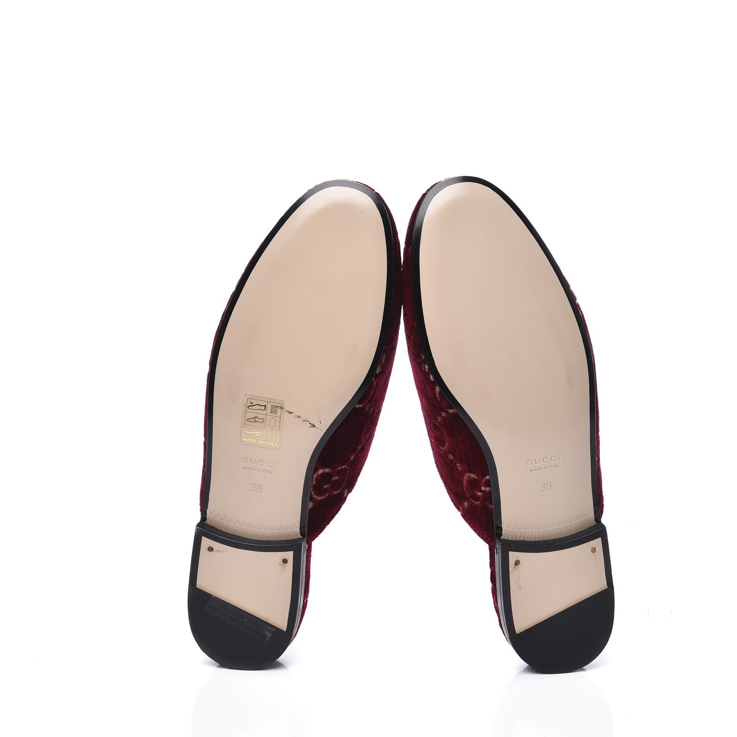 Gucci Velvet GG Monogram Womens Princetown Slippers 36 Red Cipria 6 of 11