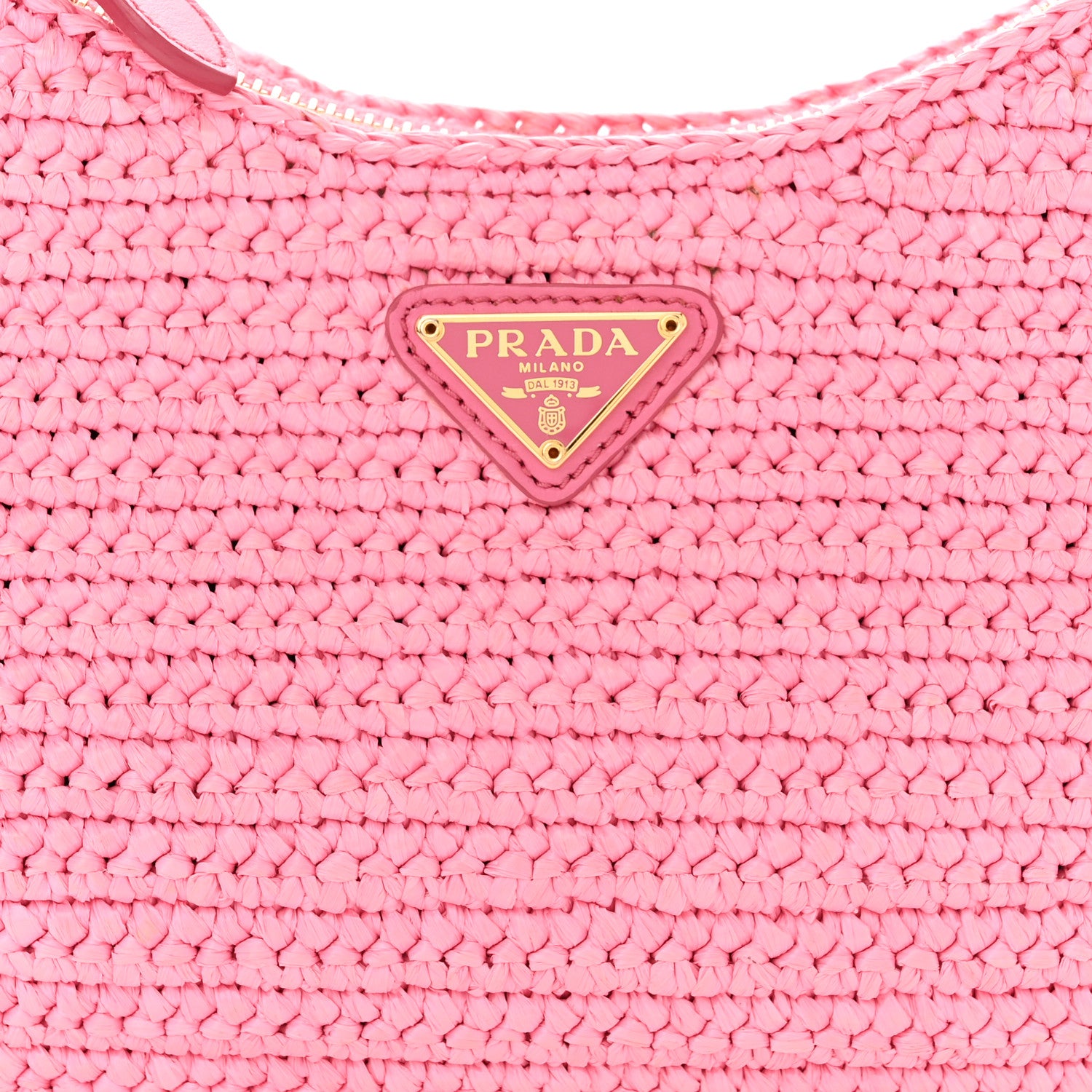 Prada Yarn Raffia Effect Crochet Re-Edition 2005 Shoulder Bag Petalo 9 of 12