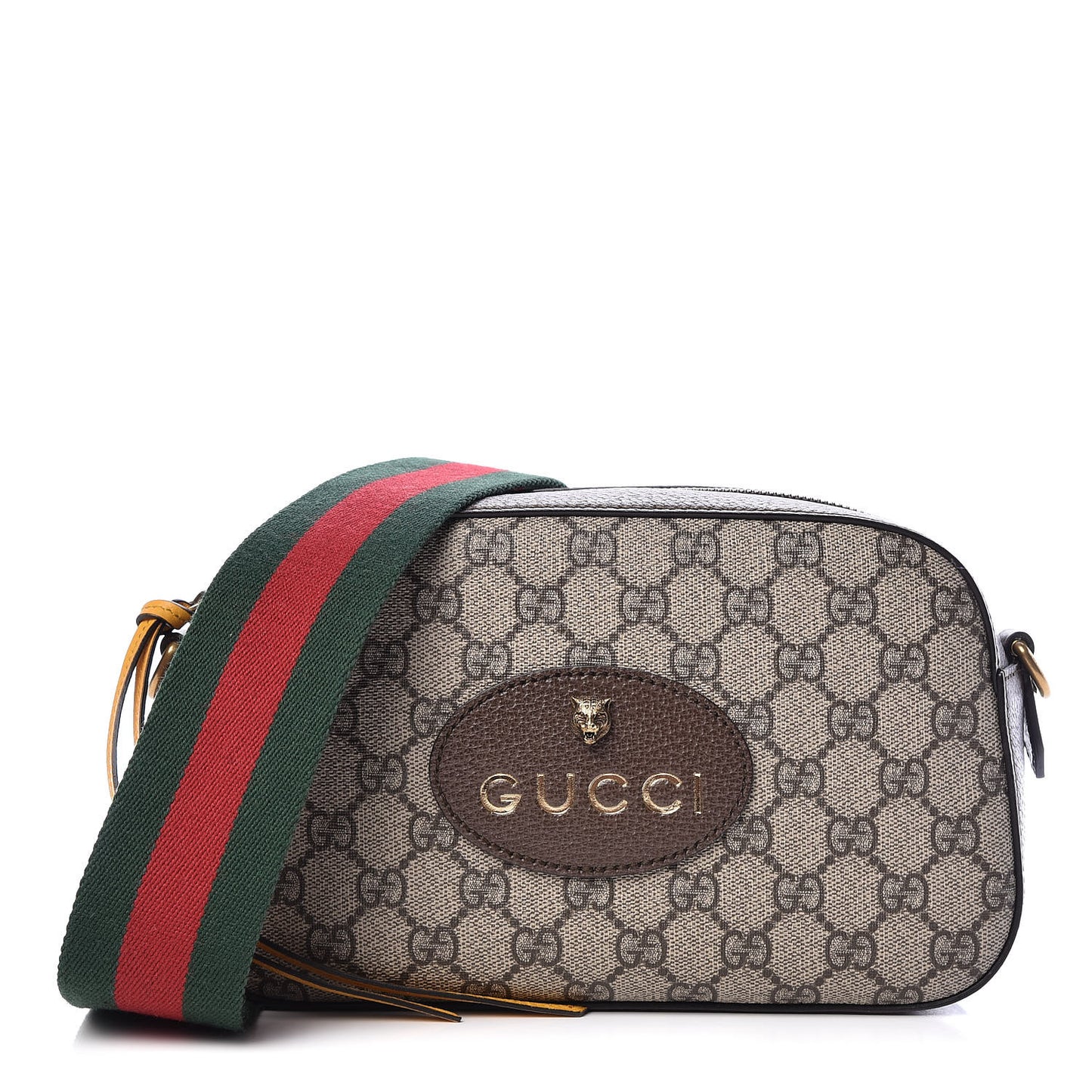 GG Supreme Monogram Web Neo Vintage Shoulder Bag Beige New Acero Crop