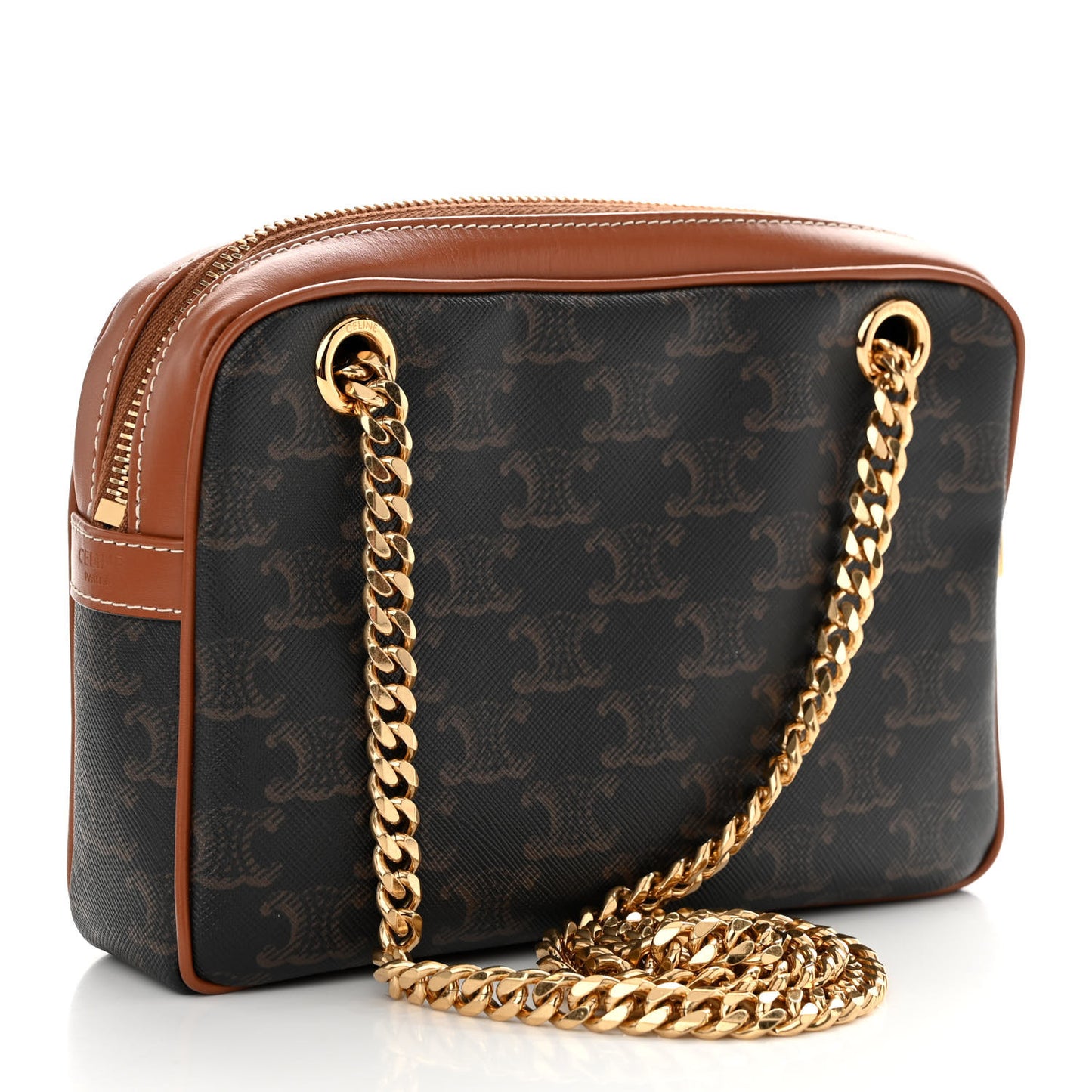 Triomphe Canvas Calfskin Medium Patapans Tan