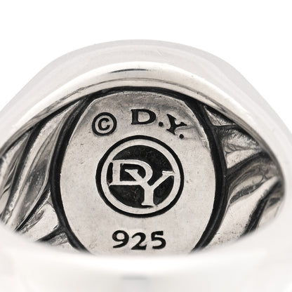 David Yurman Sterling Silver Black Onyx Signet Ring 57 8 5 of 5