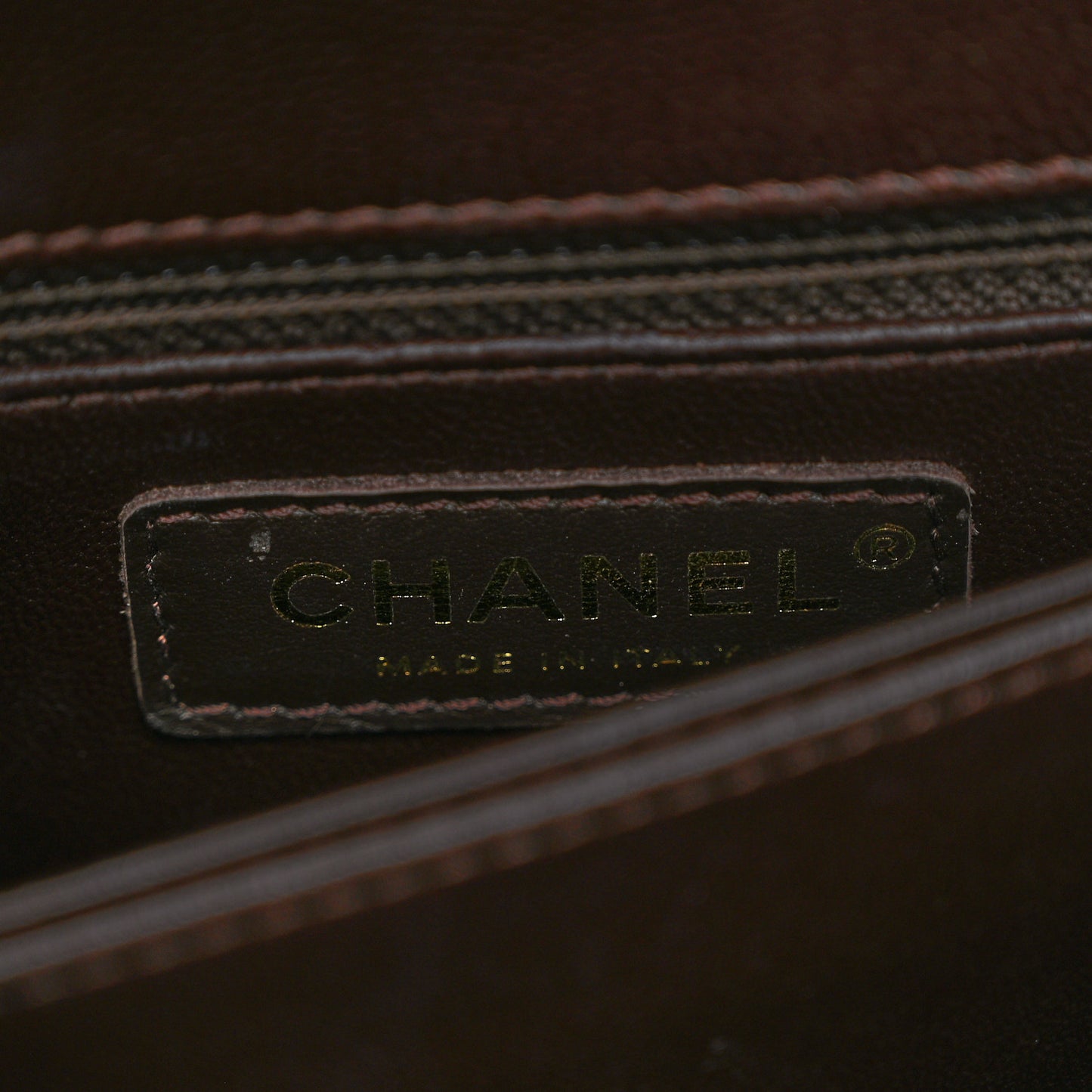 Caviar Quilted Mini Coco Handle Flap Dark Brown