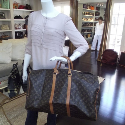 Louis Vuitton Monogram Keepall 55 w/Strap 2 of 8