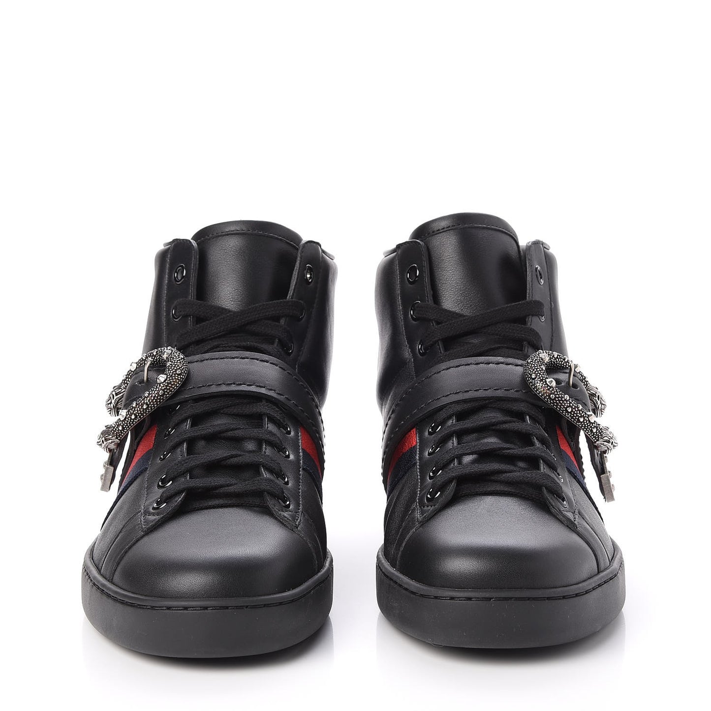 Calfskin Ayers Web Mens Dionysus High Top Sneakers 9 Black