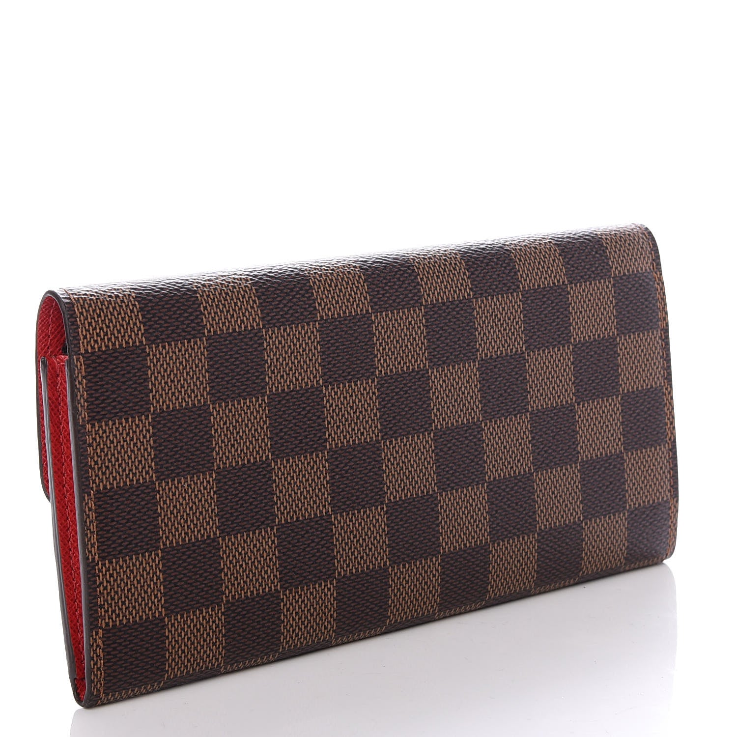 Louis Vuitton Damier Ebene Emilie Wallet Red 3 of 7