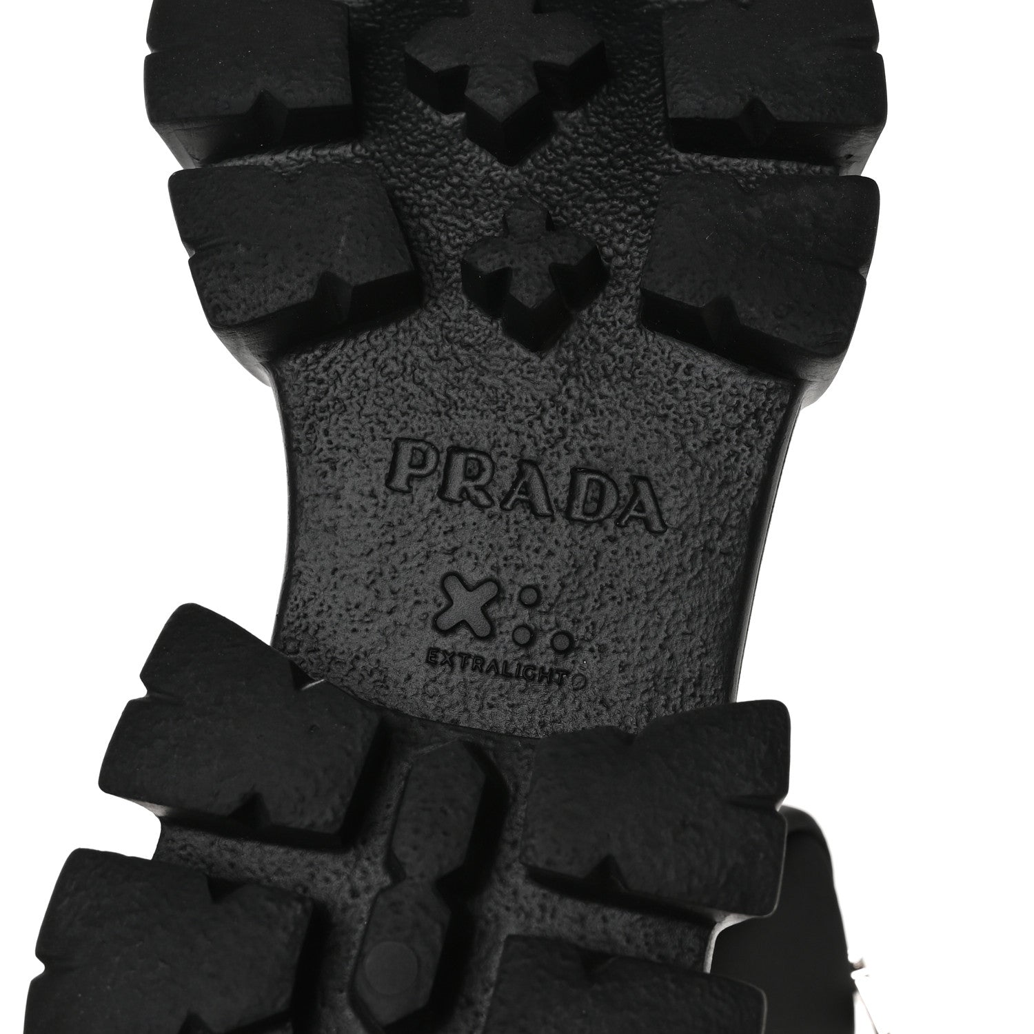 Prada Spazzolato Rois Re-Nylon Metal Triangle Logo Monolith Pouch Pocket 55mm Boots 35.5 Black 7 of 9