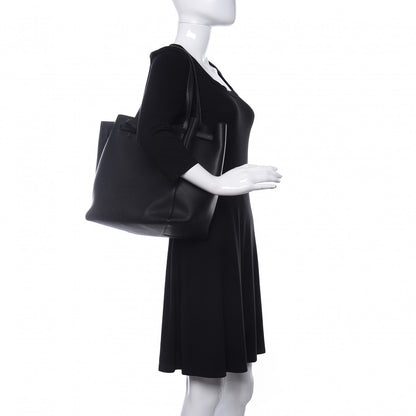Celine Soft Grained Calfskin Small Belt Cabas Phantom Black 2 of 9