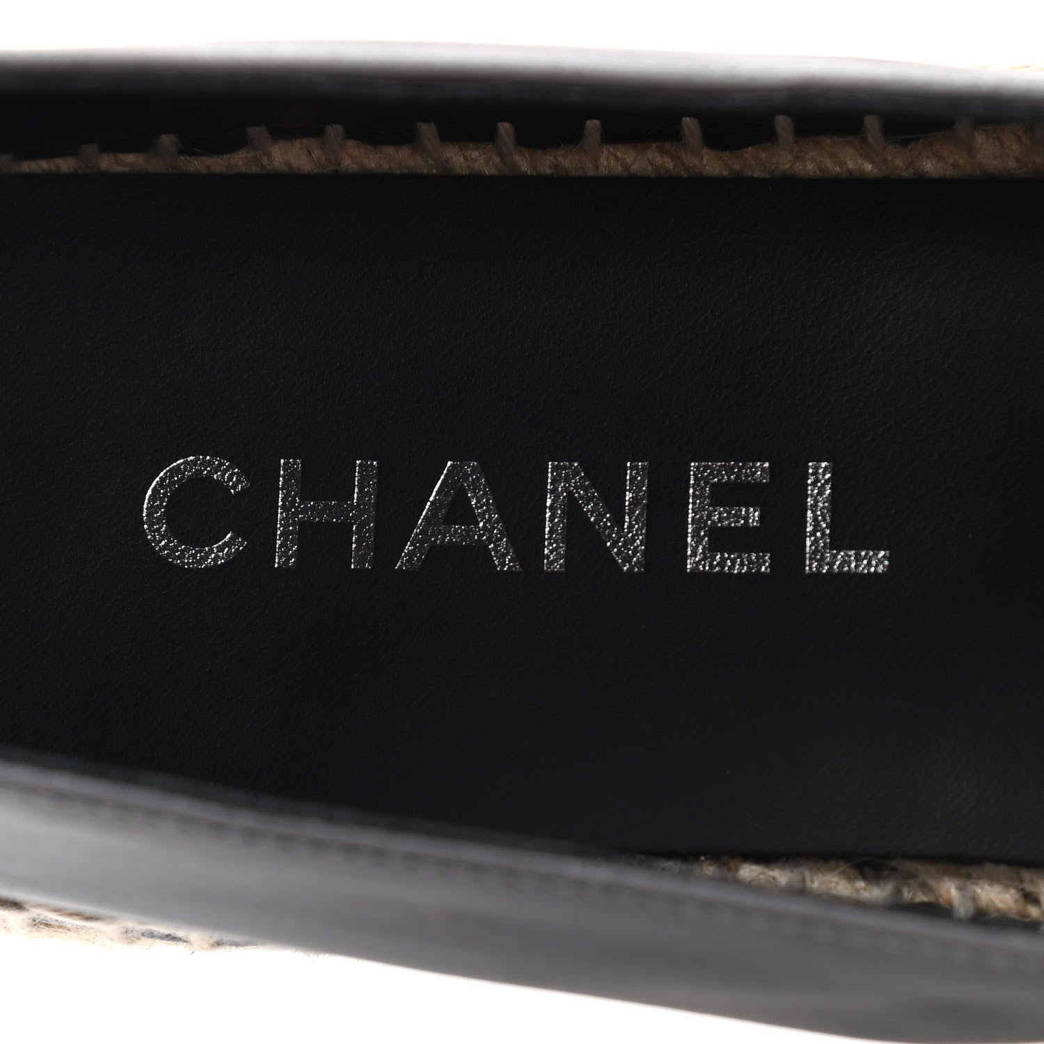 Chanel Calfskin Kid Suede CC Espadrilles 39 Dark Gray Black 9 of 9