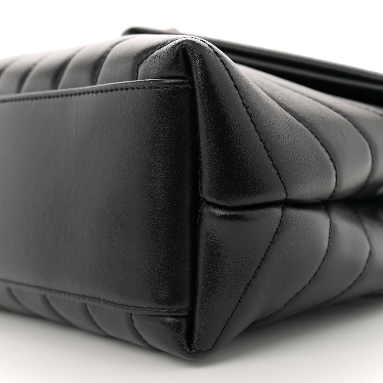 Saint Laurent Calfskin Y Quilted Monogram Small Loulou Chain Satchel Black 10 of 10