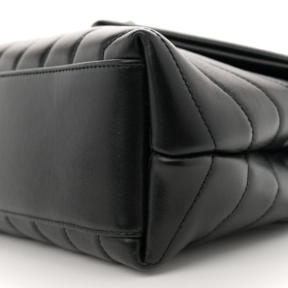 Saint Laurent Calfskin Y Quilted Monogram Small Loulou Chain Satchel Black 10 of 10
