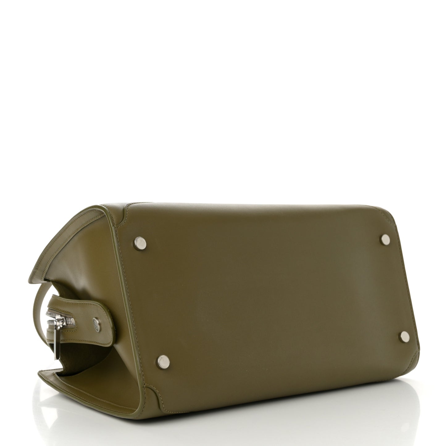 Smooth Calfskin Large Sesia Olive Leaf