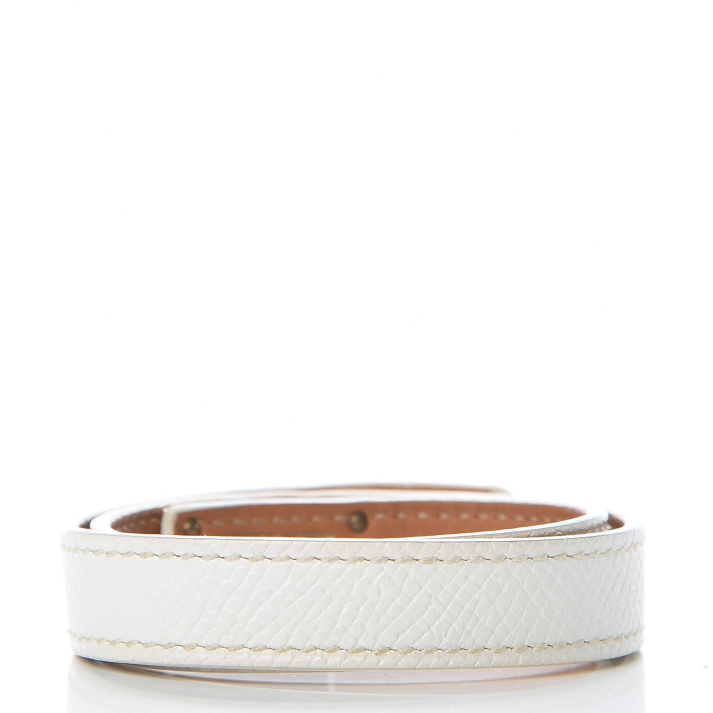 Epsom Kelly Double Tour Bracelet M White