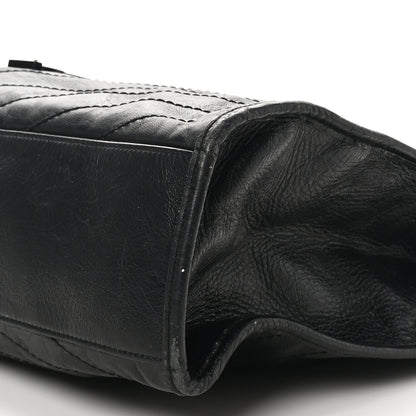 Saint Laurent Crinkled Calfskin Matelasse Monogram Large Niki Shopper Tote Black 10 of 10