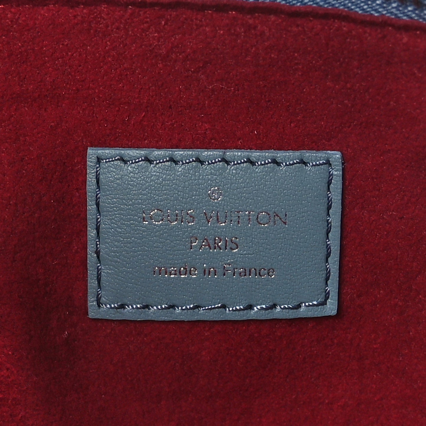 Lambskin Embossed Monogram Coussin PM Blue Glacier