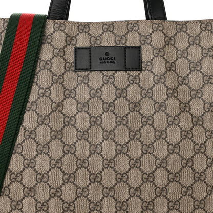 Gucci Soft GG Supreme Monogram Web Vertical Tote Black 8 of 10