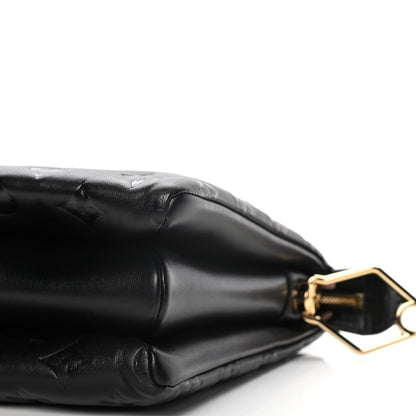 Louis Vuitton Lambskin Embossed Monogram Coussin PM Black 9 of 13