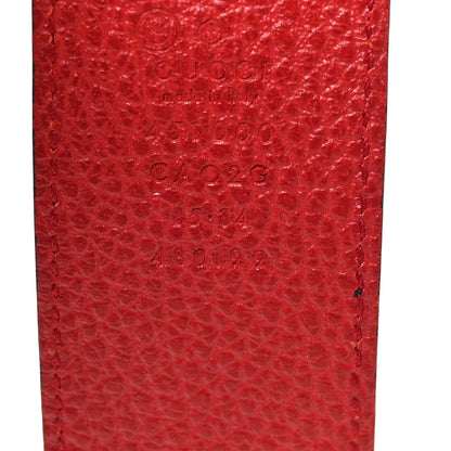 Gucci Calfskin 1973 Reversible Belt 85 34 Black Red 4 of 4