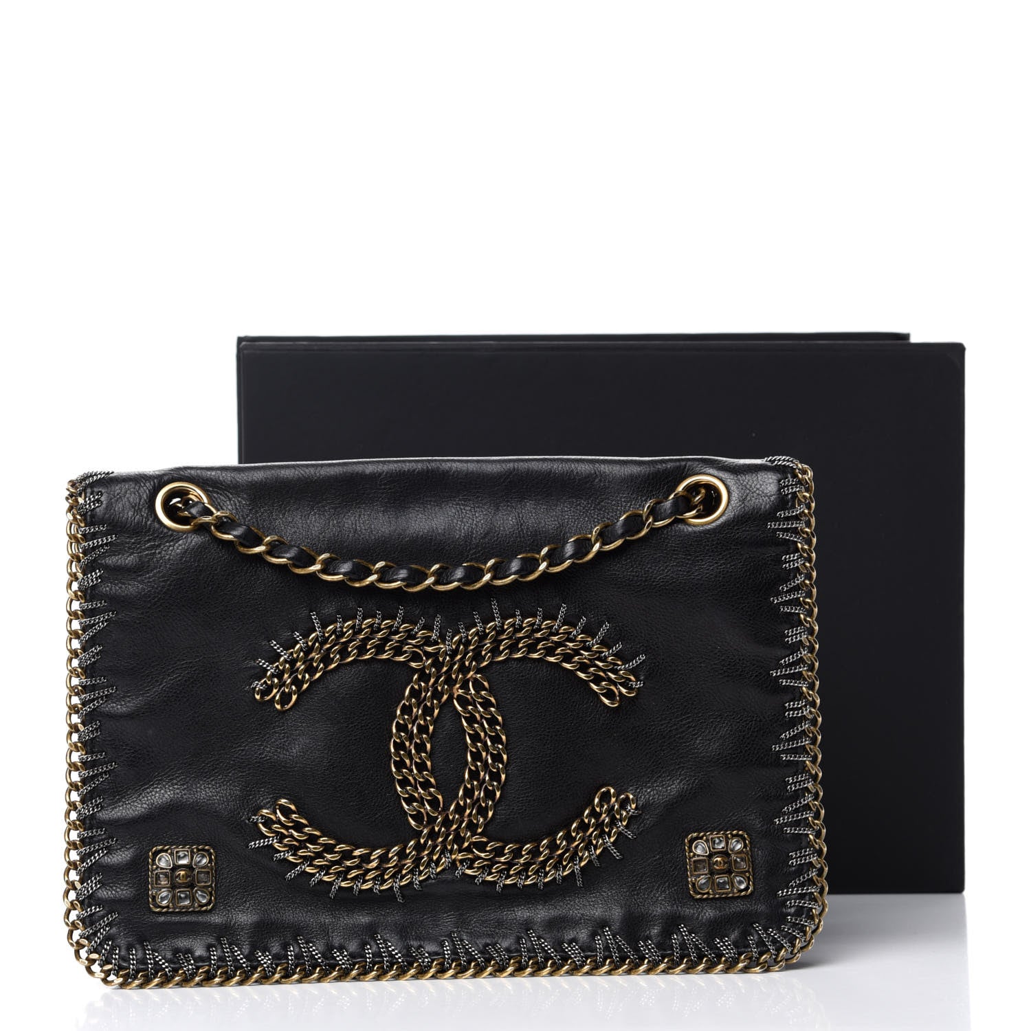 Chanel Calfskin Chain CC Byzance Flap Black 15 of 15