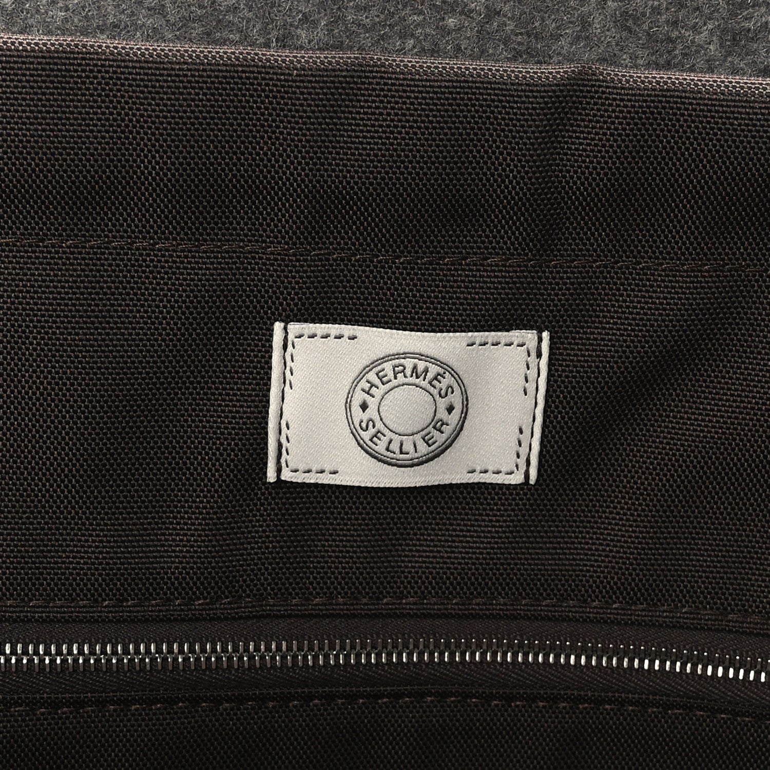Hermes Felt Sac De Pansage Groom Bag Acier 6 of 8