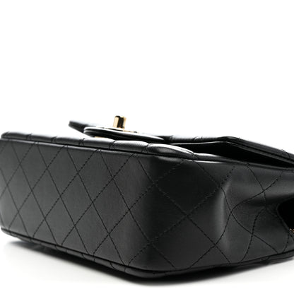 Chanel Lambskin Quilted Mini Top Handle Rectangular Flap Black 10 of 11