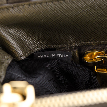 Prada Saffiano Medium Galleria Double Zip Tote Militare 7 of 7
