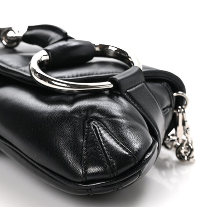 Gucci Nappa Vertical Matelasse Medium Maxi Horsebit Chain Shoulder Bag Black 10 of 10