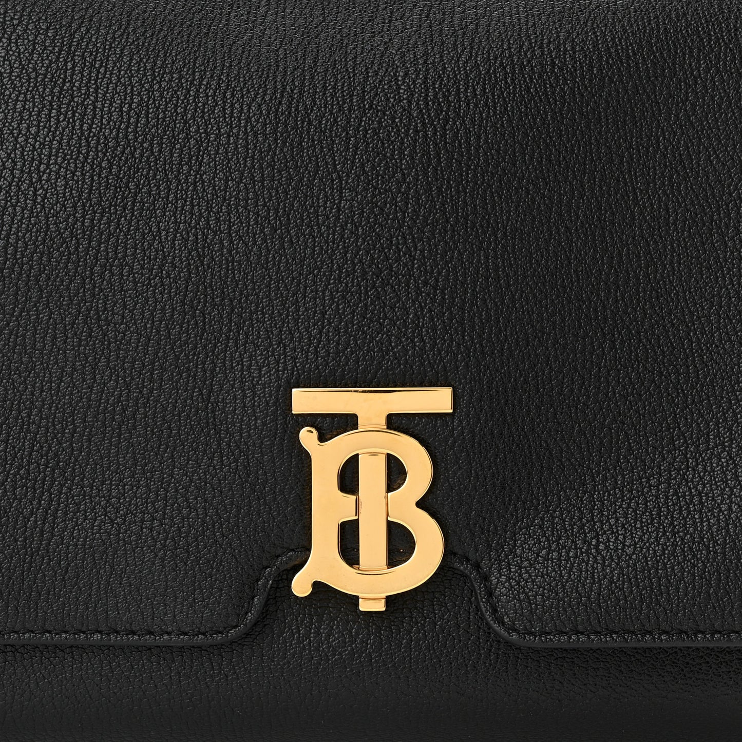 Grained Calfskin Medium TB Bag Black