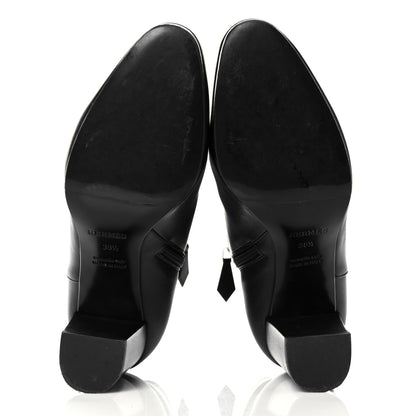 Hermes Calfskin Saint Germain Ankle Boots 38.5 Black 5 of 17