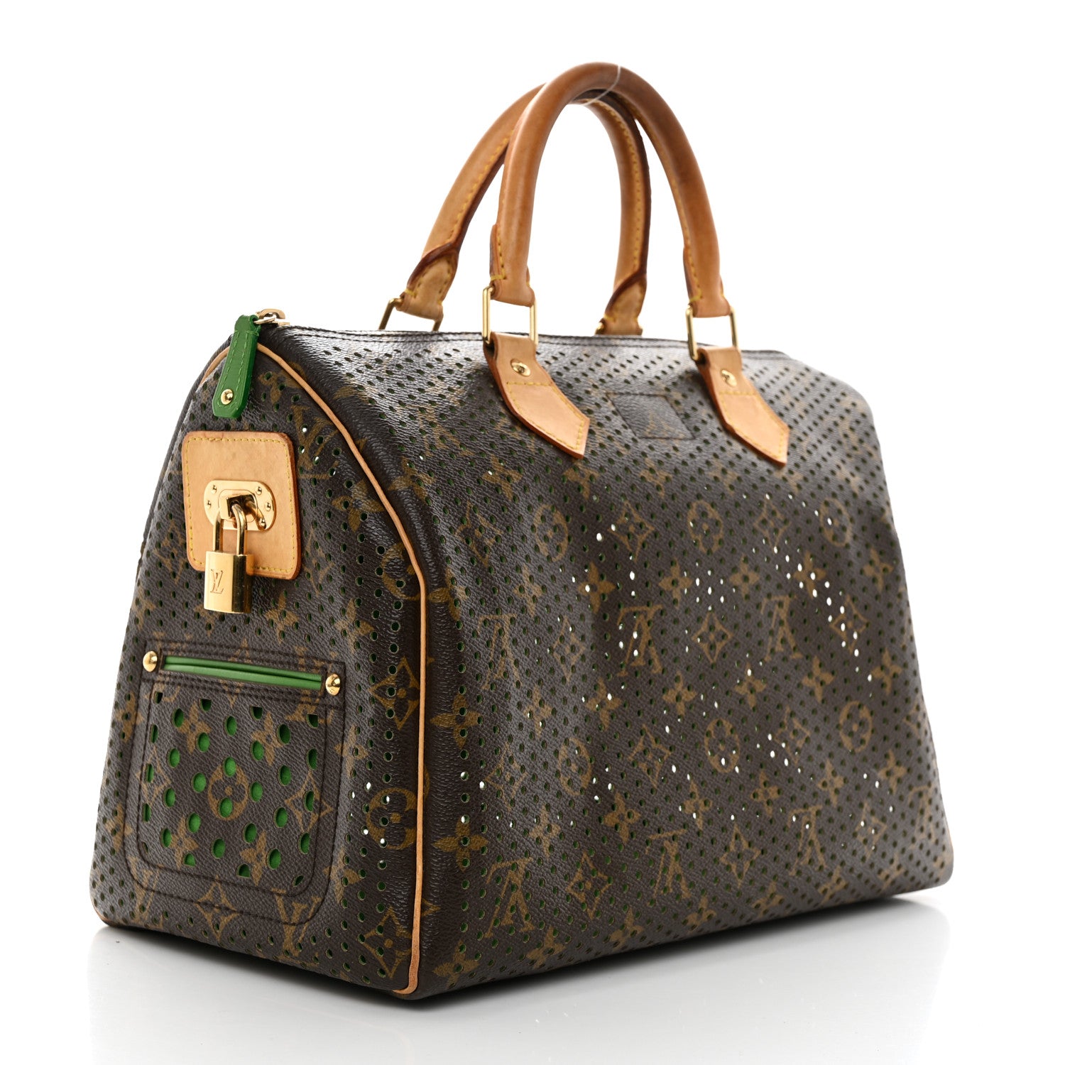 Louis Vuitton Monogram Perforated Speedy 30 Green 2 of 11